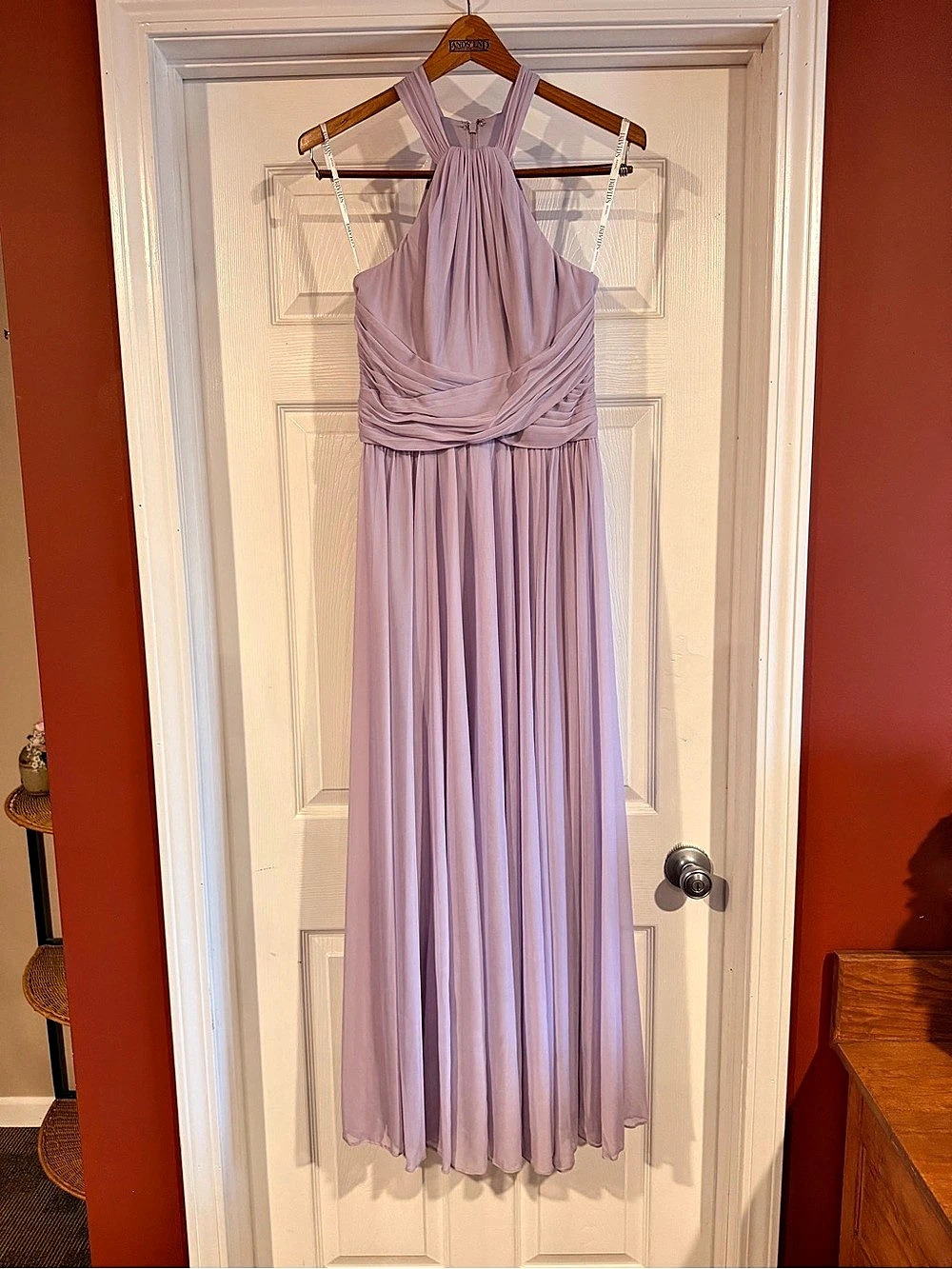 David's Bridal Maxi Dress in light Purple Size 4